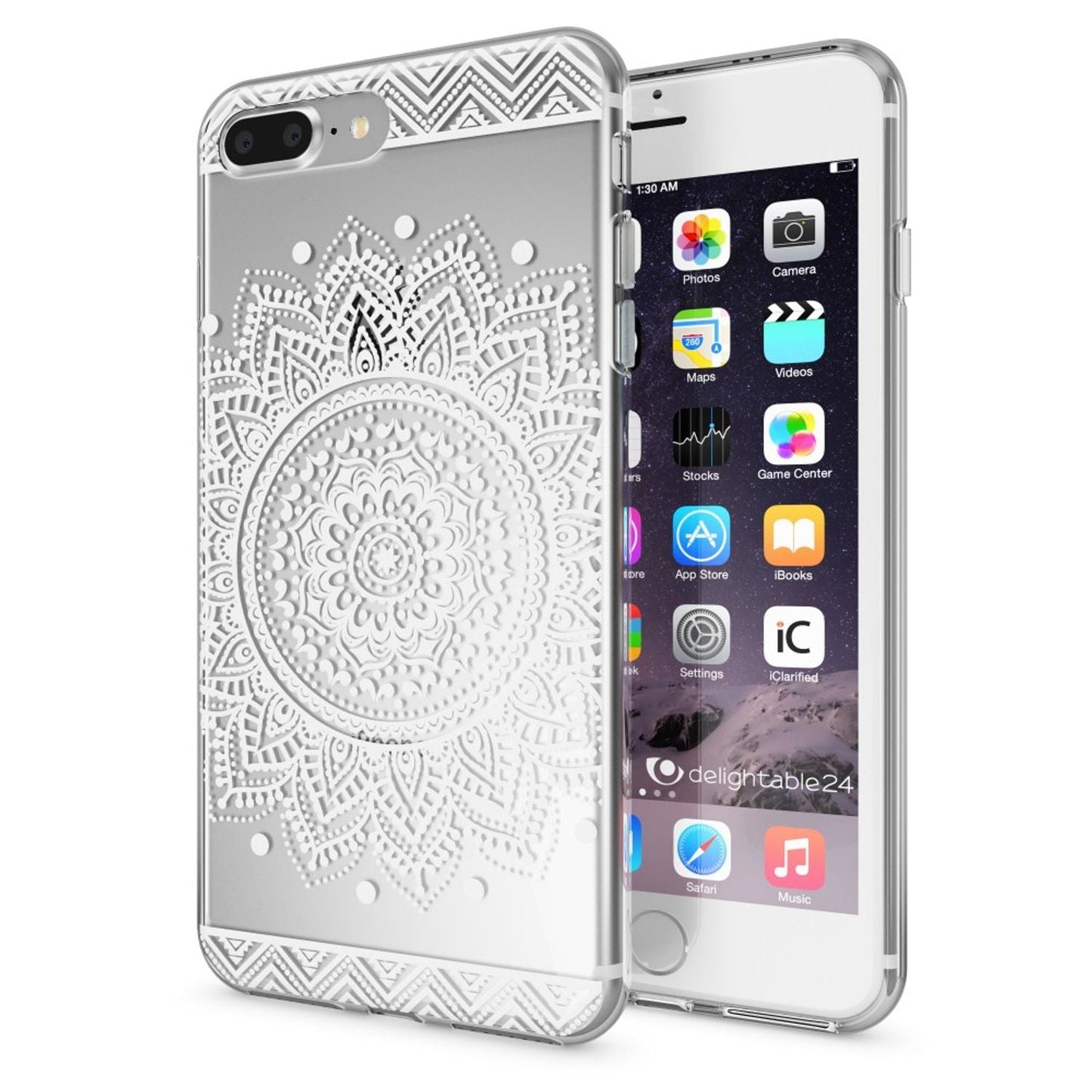 NALIA Handyhülle kompatibel mit iPhone 8 Plus / 7 Plus, Slim Silikon Motiv Handy-Case Crystal Schutz-Hülle Dünn Durchsichtig, Etui Back-Cover Schale Transparent Bumper