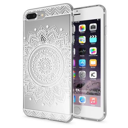 NALIA Handyhülle kompatibel mit iPhone 8 Plus / 7 Plus, Slim Silikon Motiv Handy-Case Crystal Schutz-Hülle Dünn Durchsichtig, Etui Back-Cover Schale Transparent Bumper