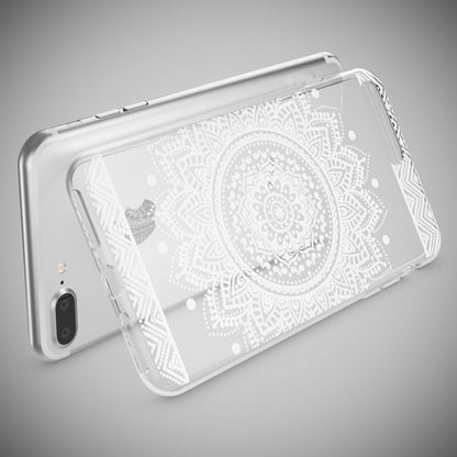 NALIA Handyhülle kompatibel mit iPhone 8 Plus / 7 Plus, Slim Silikon Motiv Handy-Case Crystal Schutz-Hülle Dünn Durchsichtig, Etui Back-Cover Schale Transparent Bumper