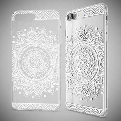 NALIA Handyhülle kompatibel mit iPhone 8 Plus / 7 Plus, Slim Silikon Motiv Handy-Case Crystal Schutz-Hülle Dünn Durchsichtig, Etui Back-Cover Schale Transparent Bumper