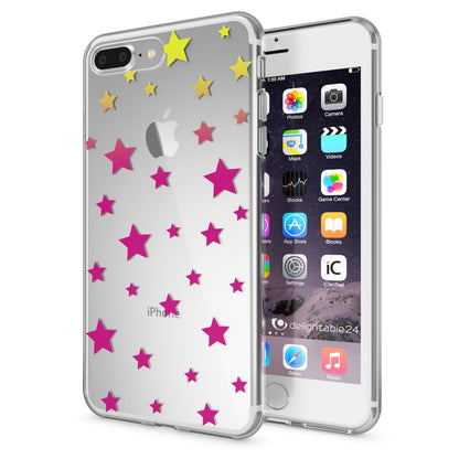 NALIA Handyhülle kompatibel mit iPhone 8 Plus / 7 Plus, Slim Silikon Motiv Handy-Case Crystal Schutz-Hülle Dünn Durchsichtig, Etui Back-Cover Schale Transparent Bumper
