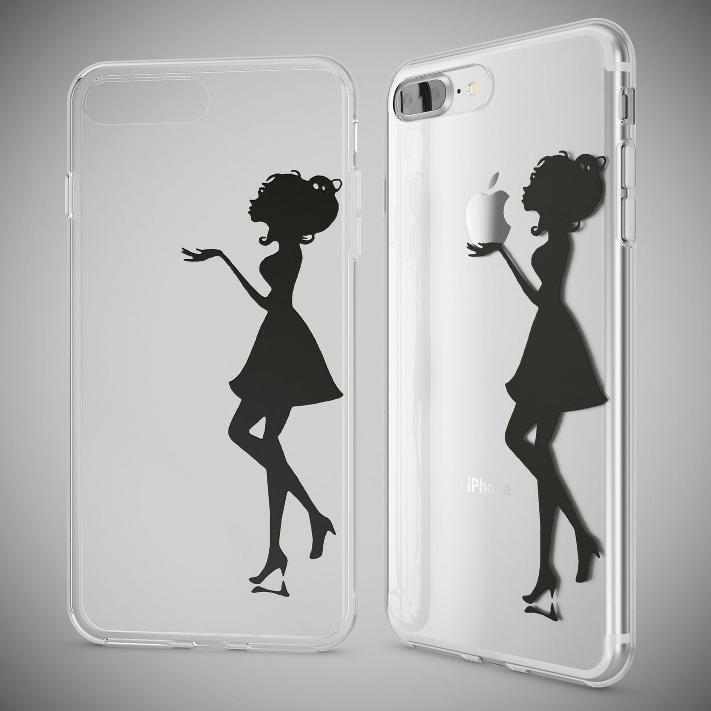 NALIA Handyhülle kompatibel mit iPhone 8 Plus / 7 Plus, Slim Silikon Motiv Handy-Case Crystal Schutz-Hülle Dünn Durchsichtig, Etui Back-Cover Schale Transparent Bumper