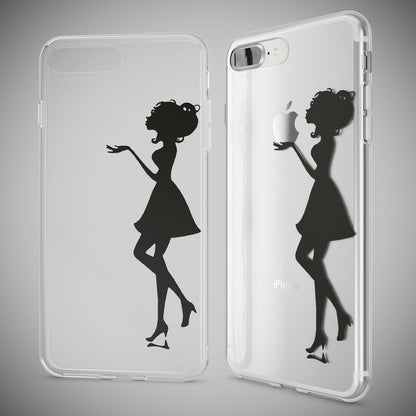 NALIA Handyhülle kompatibel mit iPhone 8 Plus / 7 Plus, Slim Silikon Motiv Handy-Case Crystal Schutz-Hülle Dünn Durchsichtig, Etui Back-Cover Schale Transparent Bumper