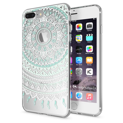 NALIA Handyhülle kompatibel mit iPhone 8 Plus / 7 Plus, Slim Silikon Motiv Handy-Case Crystal Schutz-Hülle Dünn Durchsichtig, Etui Back-Cover Schale Transparent Bumper