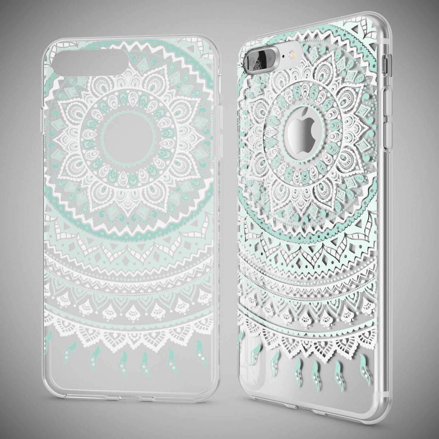 NALIA Handyhülle kompatibel mit iPhone 8 Plus / 7 Plus, Slim Silikon Motiv Handy-Case Crystal Schutz-Hülle Dünn Durchsichtig, Etui Back-Cover Schale Transparent Bumper