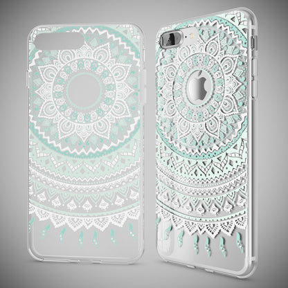 NALIA Handyhülle kompatibel mit iPhone 8 Plus / 7 Plus, Slim Silikon Motiv Handy-Case Crystal Schutz-Hülle Dünn Durchsichtig, Etui Back-Cover Schale Transparent Bumper