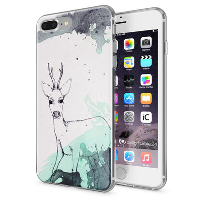 NALIA Handyhülle kompatibel mit iPhone 8 Plus / 7 Plus, Slim Silikon Motiv Handy-Case Crystal Schutz-Hülle Dünn Durchsichtig, Etui Back-Cover Schale Transparent Bumper