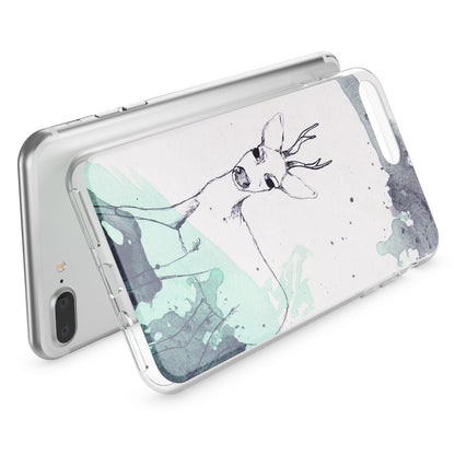 NALIA Handyhülle kompatibel mit iPhone 8 Plus / 7 Plus, Slim Silikon Motiv Handy-Case Crystal Schutz-Hülle Dünn Durchsichtig, Etui Back-Cover Schale Transparent Bumper