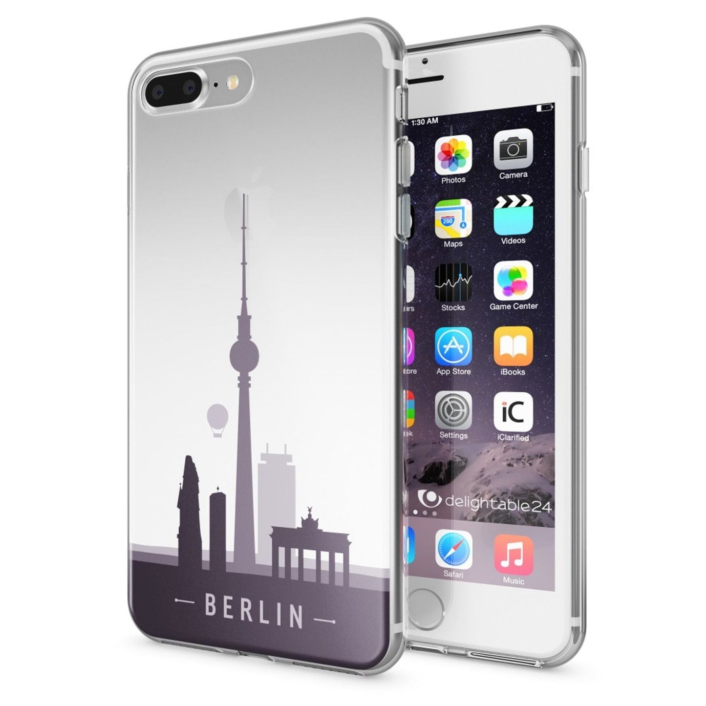 NALIA Handyhülle kompatibel mit iPhone 8 Plus / 7 Plus, Slim Silikon Motiv Handy-Case Crystal Schutz-Hülle Dünn Durchsichtig, Etui Back-Cover Schale Transparent Bumper