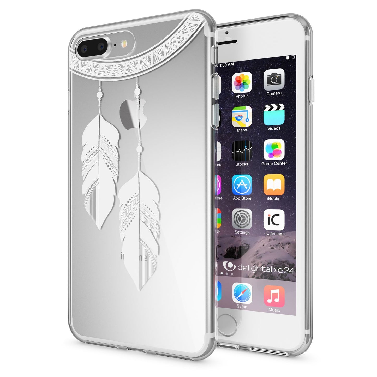 NALIA Handyhülle kompatibel mit iPhone 8 Plus / 7 Plus, Slim Silikon Motiv Handy-Case Crystal Schutz-Hülle Dünn Durchsichtig, Etui Back-Cover Schale Transparent Bumper