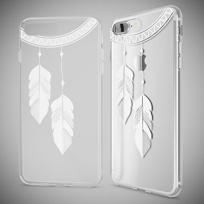 NALIA Handyhülle kompatibel mit iPhone 8 Plus / 7 Plus, Slim Silikon Motiv Handy-Case Crystal Schutz-Hülle Dünn Durchsichtig, Etui Back-Cover Schale Transparent Bumper