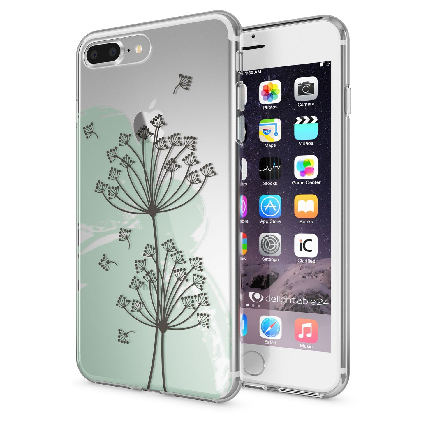 NALIA Handyhülle kompatibel mit iPhone 8 Plus / 7 Plus, Slim Silikon Motiv Handy-Case Crystal Schutz-Hülle Dünn Durchsichtig, Etui Back-Cover Schale Transparent Bumper