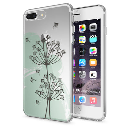 NALIA Handyhülle kompatibel mit iPhone 8 Plus / 7 Plus, Slim Silikon Motiv Handy-Case Crystal Schutz-Hülle Dünn Durchsichtig, Etui Back-Cover Schale Transparent Bumper