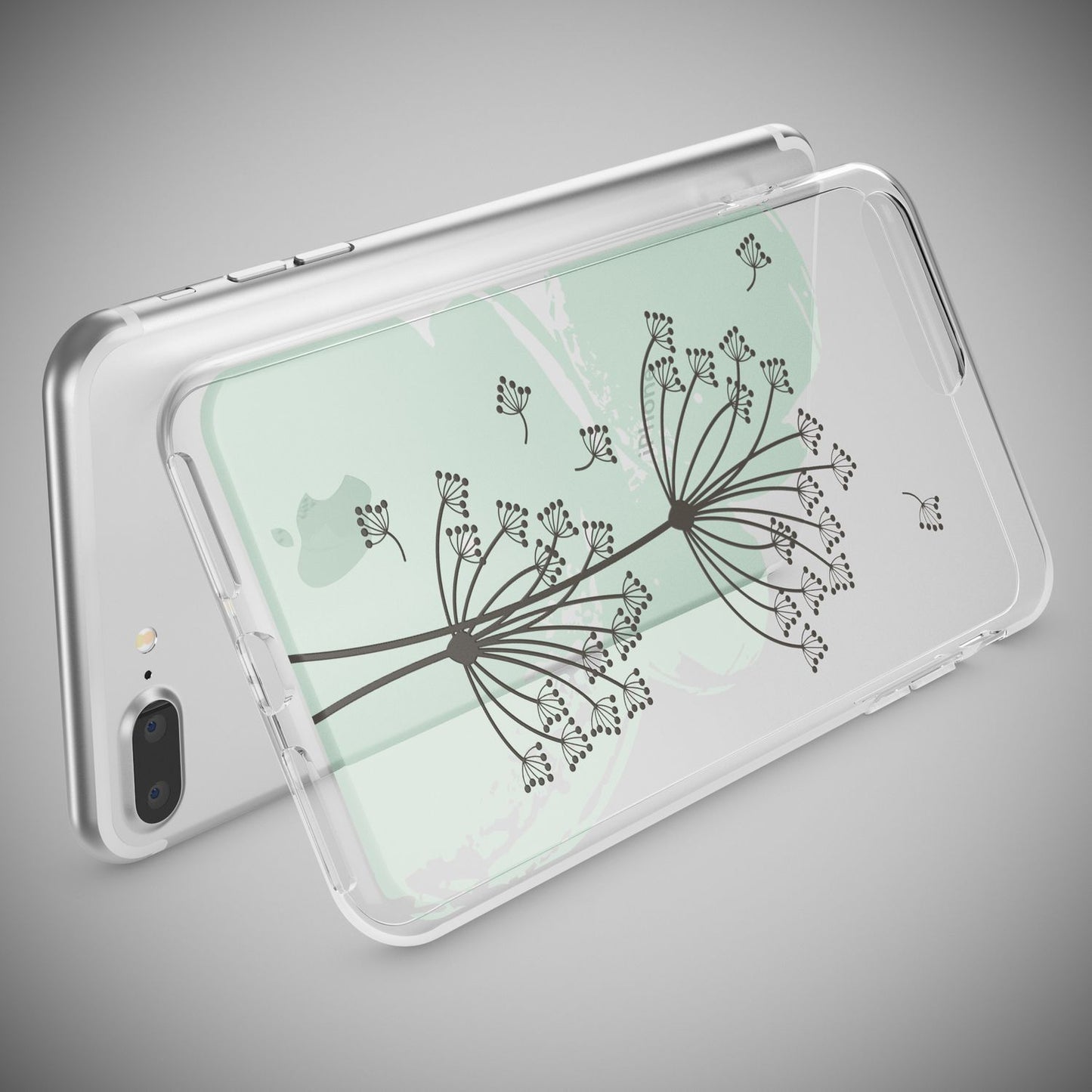 NALIA Handyhülle kompatibel mit iPhone 8 Plus / 7 Plus, Slim Silikon Motiv Handy-Case Crystal Schutz-Hülle Dünn Durchsichtig, Etui Back-Cover Schale Transparent Bumper