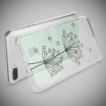 NALIA Handyhülle kompatibel mit iPhone 8 Plus / 7 Plus, Slim Silikon Motiv Handy-Case Crystal Schutz-Hülle Dünn Durchsichtig, Etui Back-Cover Schale Transparent Bumper