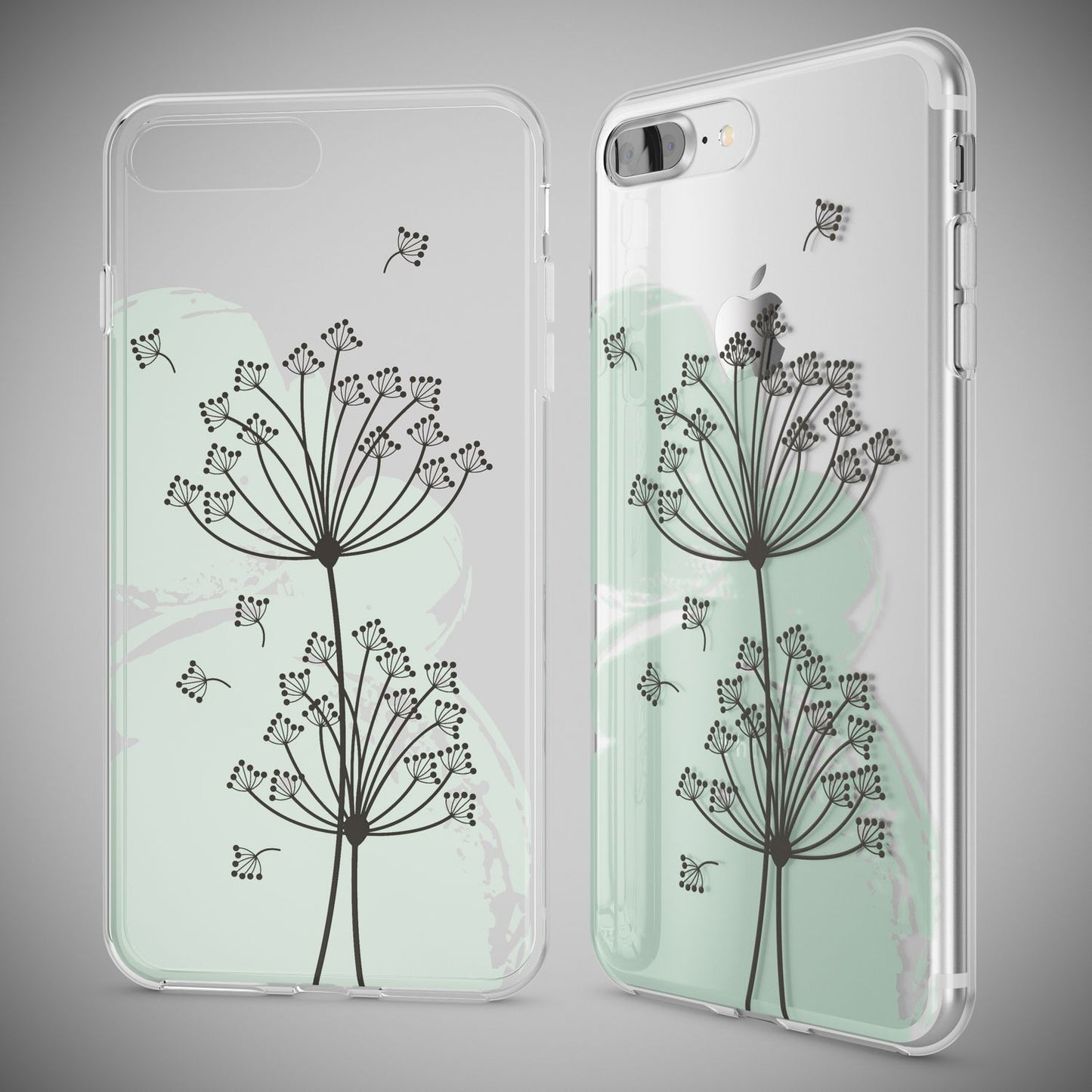 NALIA Handyhülle kompatibel mit iPhone 8 Plus / 7 Plus, Slim Silikon Motiv Handy-Case Crystal Schutz-Hülle Dünn Durchsichtig, Etui Back-Cover Schale Transparent Bumper