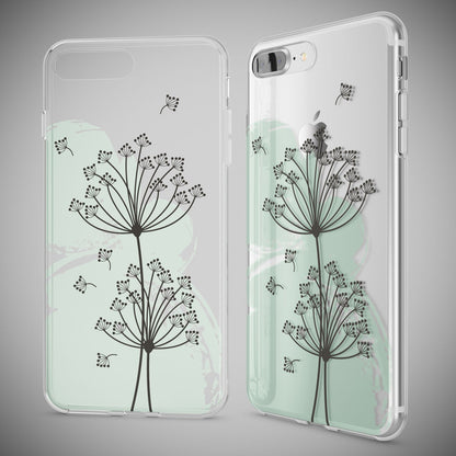 NALIA Handyhülle kompatibel mit iPhone 8 Plus / 7 Plus, Slim Silikon Motiv Handy-Case Crystal Schutz-Hülle Dünn Durchsichtig, Etui Back-Cover Schale Transparent Bumper