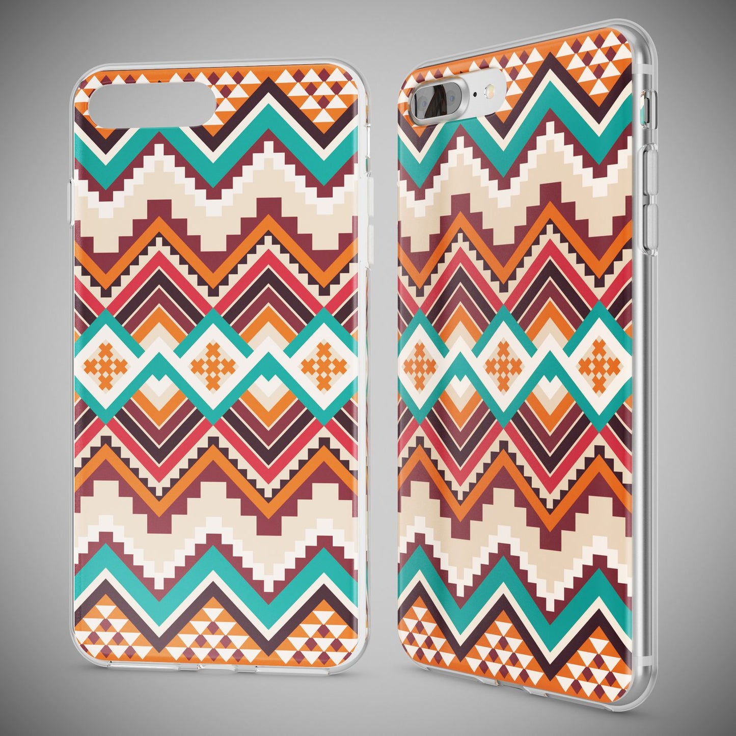 NALIA Handyhülle kompatibel mit iPhone 8 Plus / 7 Plus, Slim Silikon Motiv Handy-Case Crystal Schutz-Hülle Dünn Durchsichtig, Etui Back-Cover Schale Transparent Bumper