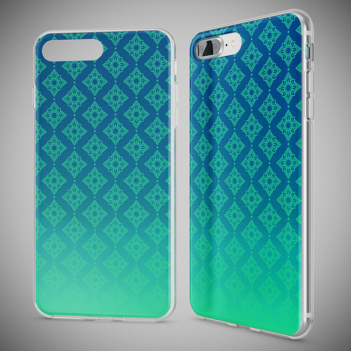 NALIA Handyhülle kompatibel mit iPhone 8 Plus / 7 Plus, Slim Silikon Motiv Handy-Case Crystal Schutz-Hülle Dünn Durchsichtig, Etui Back-Cover Schale Transparent Bumper