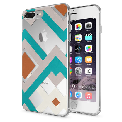 NALIA Handyhülle kompatibel mit iPhone 8 Plus / 7 Plus, Slim Silikon Motiv Handy-Case Crystal Schutz-Hülle Dünn Durchsichtig, Etui Back-Cover Schale Transparent Bumper
