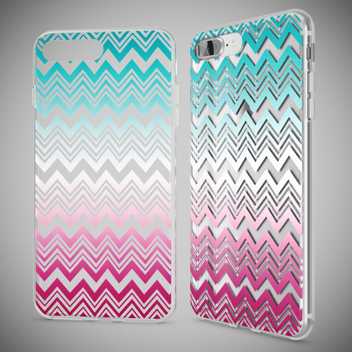 NALIA Handyhülle kompatibel mit iPhone 8 Plus / 7 Plus, Slim Silikon Motiv Handy-Case Crystal Schutz-Hülle Dünn Durchsichtig, Etui Back-Cover Schale Transparent Bumper