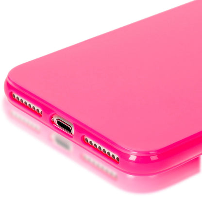 NALIA Handyhülle kompatibel mit iPhone 8 Plus / 7 Plus, Ultra-Slim TPU Silikon Jelly Case, Dünne Gummi Schutz-Hülle Telefon-Schale Skin, Etui Handy-Tasche Back-Cover Thin Smart-Phone Bumper - Pink