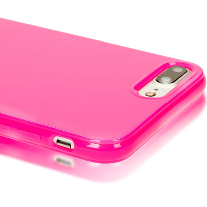 NALIA Handyhülle kompatibel mit iPhone 8 Plus / 7 Plus, Ultra-Slim TPU Silikon Jelly Case, Dünne Gummi Schutz-Hülle Telefon-Schale Skin, Etui Handy-Tasche Back-Cover Thin Smart-Phone Bumper - Pink