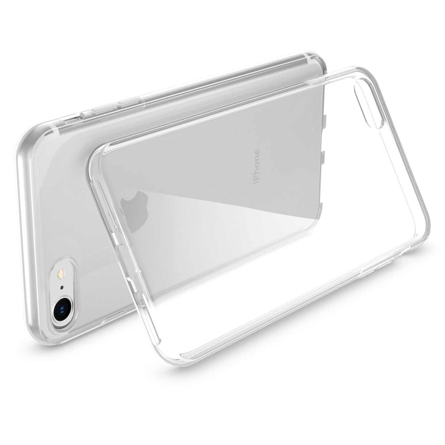 NALIA Handyhülle kompatibel mit iPhone SE 2022 / SE 2020 / 8 / 7 Hülle, Durchsichtige Silikon Schutzhülle Phone Cover Handy-Tasche Weich, Ultra-Slim Soft Bumper Case Backcover Dünn - Transparent