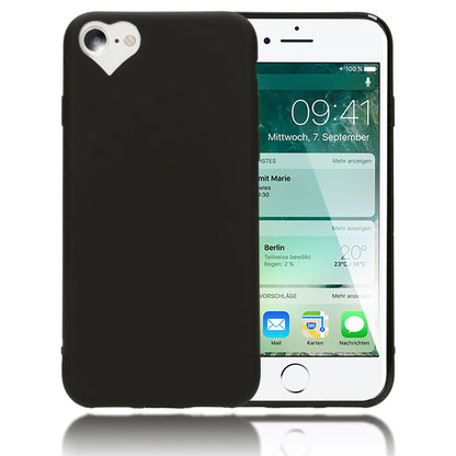 NALIA Herz Handyhülle kompatibel mit iPhone SE 2022 / SE 2020 / 8 / 7 Hülle, Dünne Silikon Schutzhülle Soft Phone Case Cover, Ultra-Slim Backcover Gummi Bumper Handy-Tasche Schale