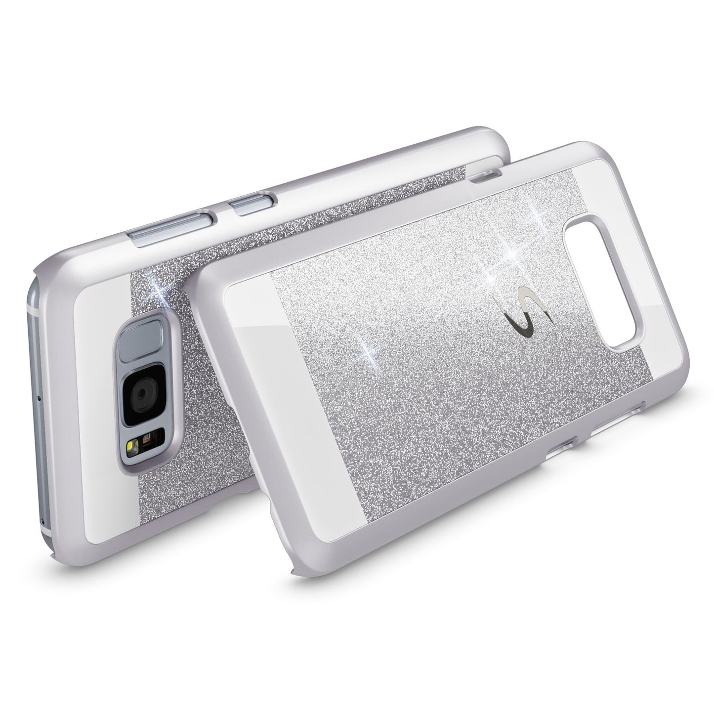 NALIA Handyhülle kompatibel mit Samsung Galaxy S8 Plus, Glitzer Slim Hard-Case Back-Cover Schutz-Hülle, Handy-Tasche im Glitter Sparkle Design, Dünnes Bling Etui Smart-Phone Skin