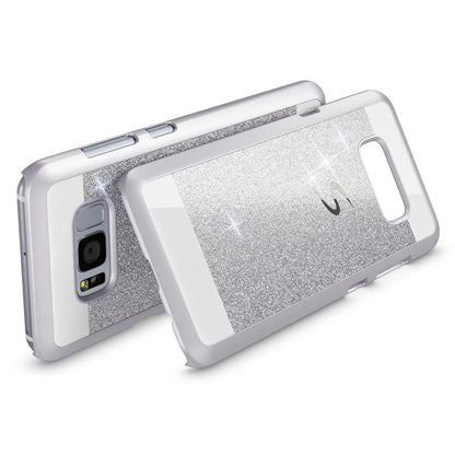 NALIA Handyhülle kompatibel mit Samsung Galaxy S8 Plus, Glitzer Slim Hard-Case Back-Cover Schutz-Hülle, Handy-Tasche im Glitter Sparkle Design, Dünnes Bling Etui Smart-Phone Skin