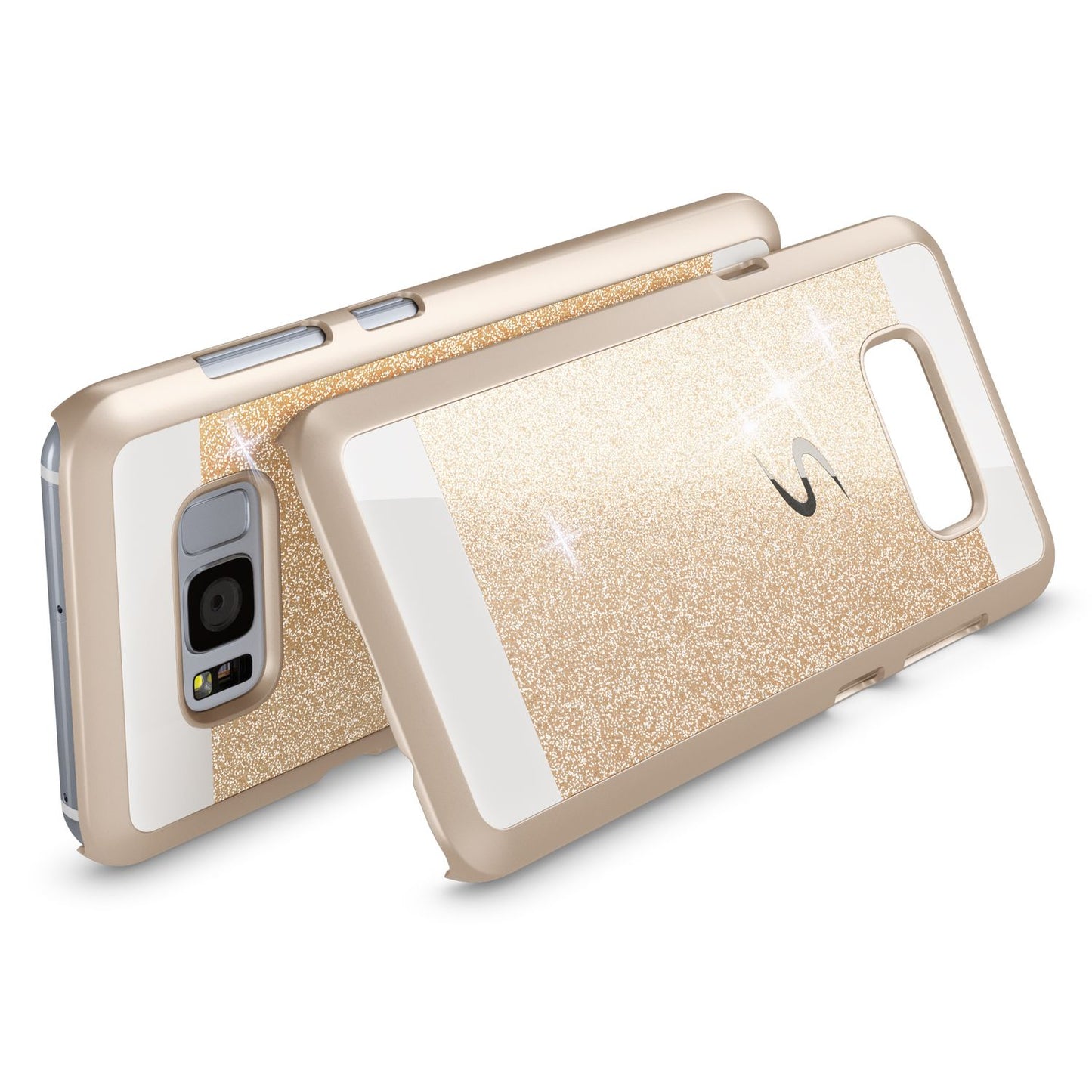 NALIA Handyhülle kompatibel mit Samsung Galaxy S8 Plus, Glitzer Slim Hard-Case Back-Cover Schutz-Hülle, Handy-Tasche im Glitter Sparkle Design, Dünnes Bling Etui Smart-Phone Skin