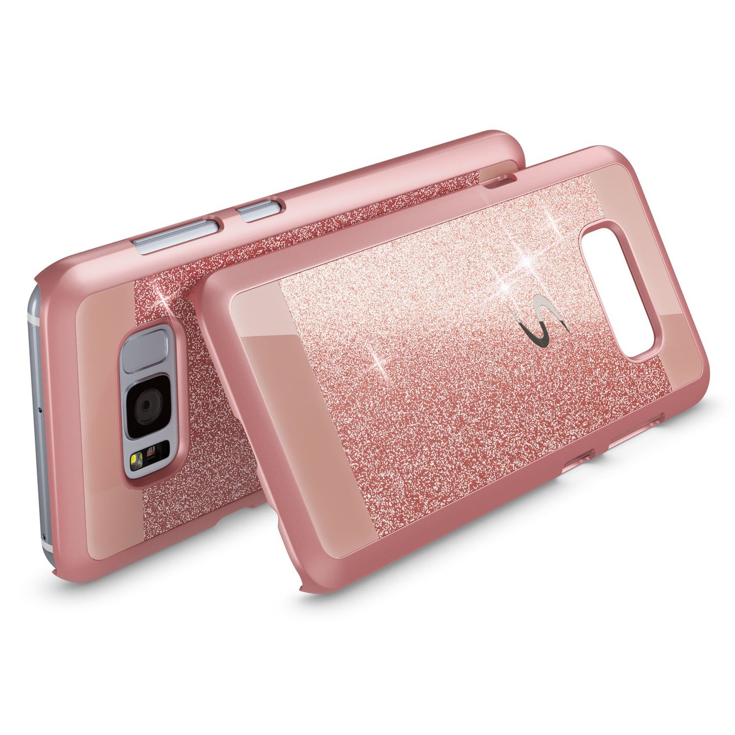 NALIA Handyhülle kompatibel mit Samsung Galaxy S8 Plus, Glitzer Slim Hard-Case Back-Cover Schutz-Hülle, Handy-Tasche im Glitter Sparkle Design, Dünnes Bling Etui Smart-Phone Skin
