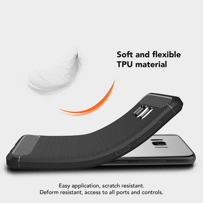 NALIA Silikonhülle für Samsung Galaxy S8 – Rutschfest & Matt – VORTEX (Gebürstete Optik & Carbon Design) – Marke aus Berlin