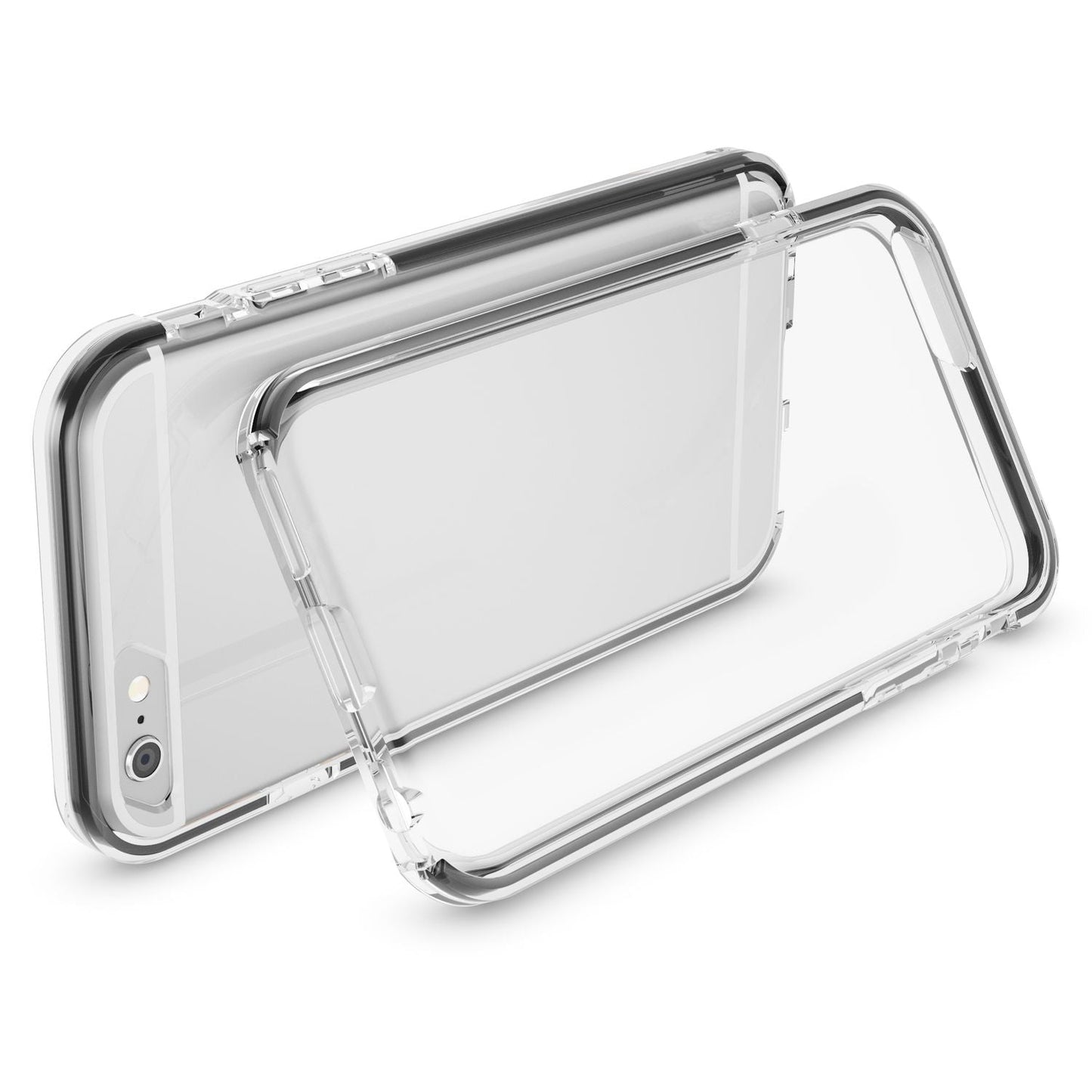 NALIA Handyhülle kompatibel mit iPhone 6 6S, Durchsichtiges Slim Silikon Case mit Transparenter Rückseite & Bumper, Crystal Schutz-Hülle Etui Dünn, Handy-Tasche Smart-Phone Back-Cover