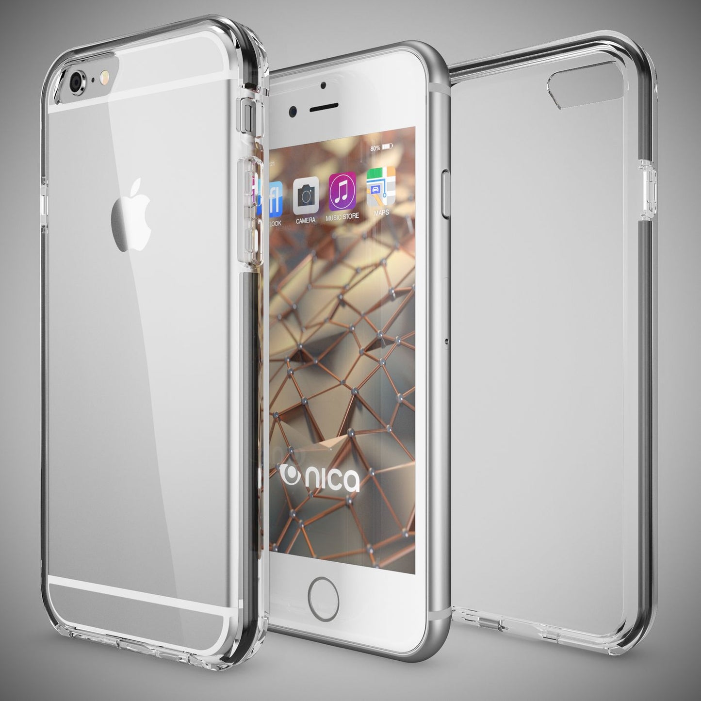 NALIA Handyhülle kompatibel mit iPhone 6 6S, Durchsichtiges Slim Silikon Case mit Transparenter Rückseite & Bumper, Crystal Schutz-Hülle Etui Dünn, Handy-Tasche Smart-Phone Back-Cover