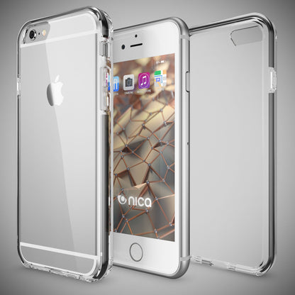 NALIA Handyhülle kompatibel mit iPhone 6 6S, Durchsichtiges Slim Silikon Case mit Transparenter Rückseite & Bumper, Crystal Schutz-Hülle Etui Dünn, Handy-Tasche Smart-Phone Back-Cover