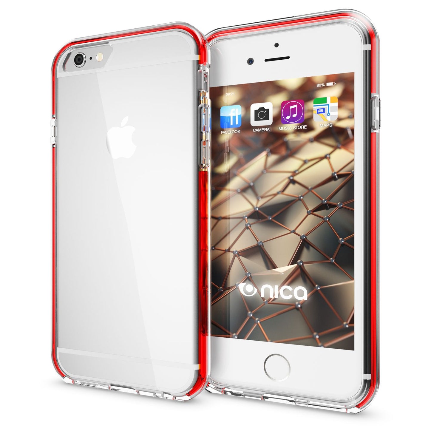 NALIA Handyhülle kompatibel mit iPhone 6 6S, Durchsichtiges Slim Silikon Case mit Transparenter Rückseite & Bumper, Crystal Schutz-Hülle Etui Dünn, Handy-Tasche Smart-Phone Back-Cover