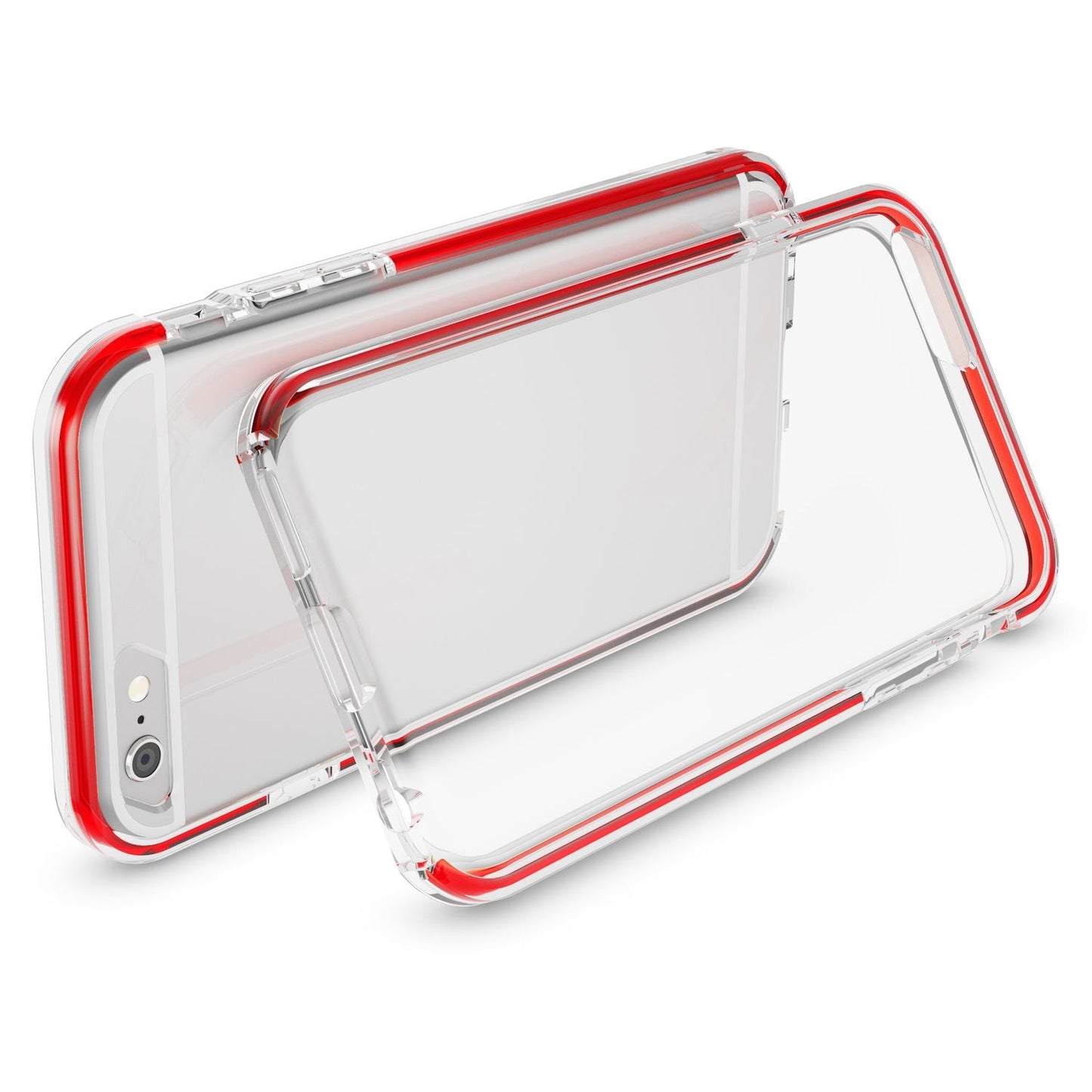 NALIA Handyhülle kompatibel mit iPhone 6 6S, Durchsichtiges Slim Silikon Case mit Transparenter Rückseite & Bumper, Crystal Schutz-Hülle Etui Dünn, Handy-Tasche Smart-Phone Back-Cover