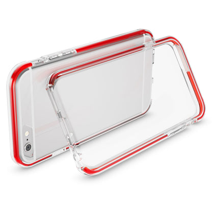 NALIA Handyhülle kompatibel mit iPhone 6 6S, Durchsichtiges Slim Silikon Case mit Transparenter Rückseite & Bumper, Crystal Schutz-Hülle Etui Dünn, Handy-Tasche Smart-Phone Back-Cover