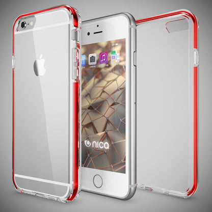 NALIA Handyhülle kompatibel mit iPhone 6 6S, Durchsichtiges Slim Silikon Case mit Transparenter Rückseite & Bumper, Crystal Schutz-Hülle Etui Dünn, Handy-Tasche Smart-Phone Back-Cover