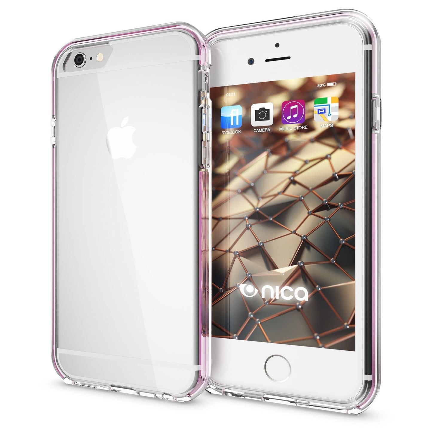NALIA Handyhülle kompatibel mit iPhone 6 6S, Durchsichtiges Slim Silikon Case mit Transparenter Rückseite & Bumper, Crystal Schutz-Hülle Etui Dünn, Handy-Tasche Smart-Phone Back-Cover
