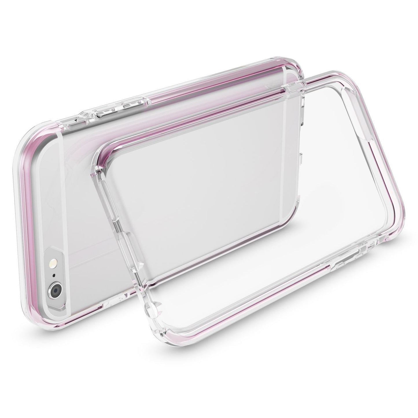 NALIA Handyhülle kompatibel mit iPhone 6 6S, Durchsichtiges Slim Silikon Case mit Transparenter Rückseite & Bumper, Crystal Schutz-Hülle Etui Dünn, Handy-Tasche Smart-Phone Back-Cover