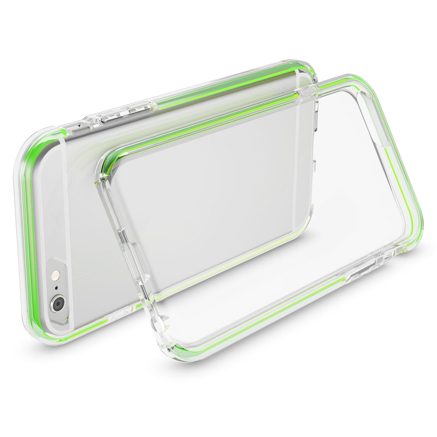 NALIA Handyhülle kompatibel mit iPhone 6 6S, Durchsichtiges Slim Silikon Case mit Transparenter Rückseite & Bumper, Crystal Schutz-Hülle Etui Dünn, Handy-Tasche Smart-Phone Back-Cover