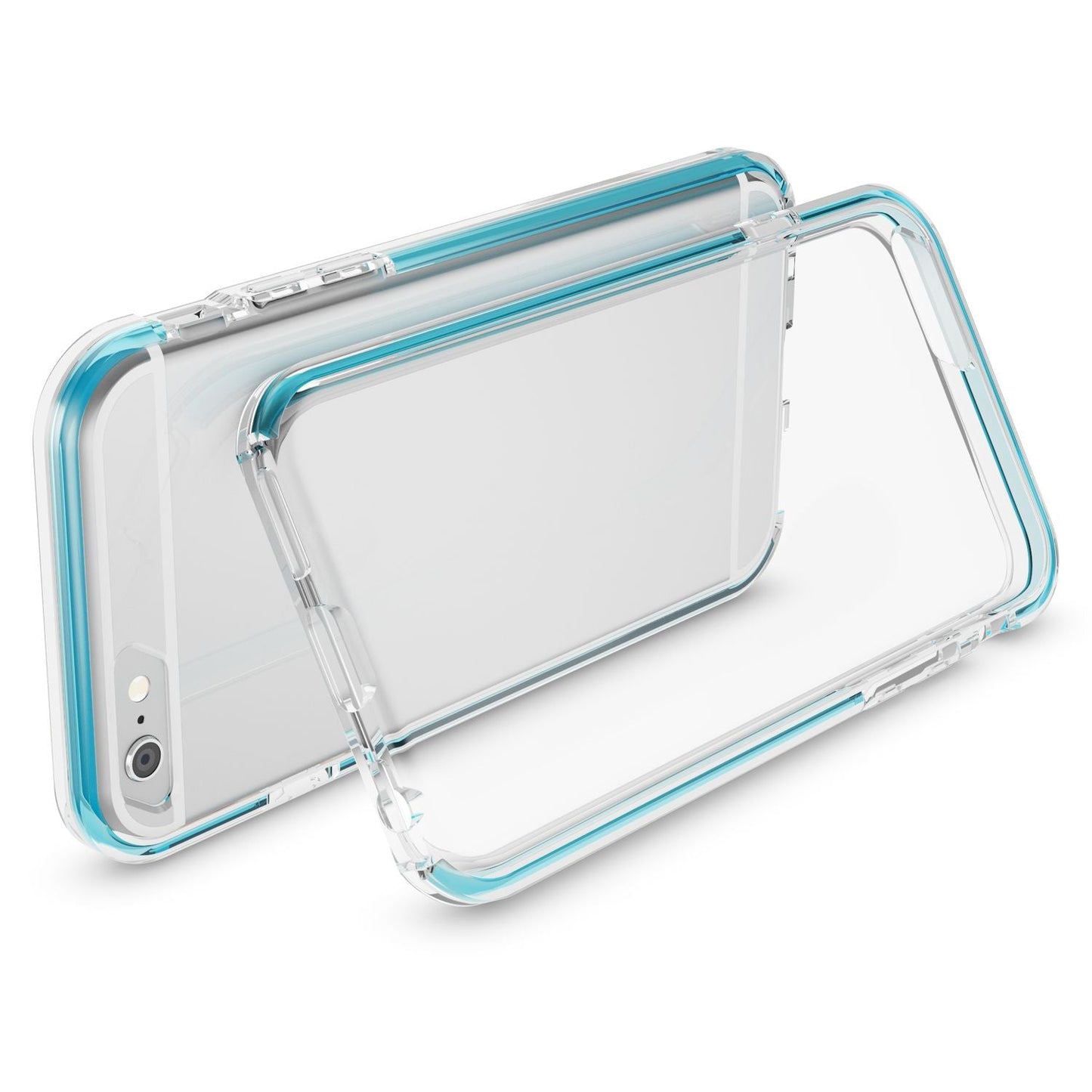 NALIA Handyhülle kompatibel mit iPhone 6 6S, Durchsichtiges Slim Silikon Case mit Transparenter Rückseite & Bumper, Crystal Schutz-Hülle Etui Dünn, Handy-Tasche Smart-Phone Back-Cover