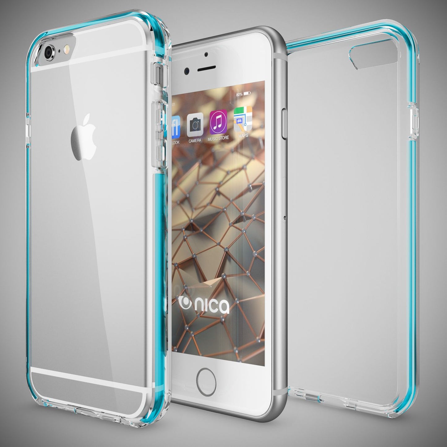 NALIA Handyhülle kompatibel mit iPhone 6 6S, Durchsichtiges Slim Silikon Case mit Transparenter Rückseite & Bumper, Crystal Schutz-Hülle Etui Dünn, Handy-Tasche Smart-Phone Back-Cover