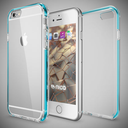 NALIA Handyhülle kompatibel mit iPhone 6 6S, Durchsichtiges Slim Silikon Case mit Transparenter Rückseite & Bumper, Crystal Schutz-Hülle Etui Dünn, Handy-Tasche Smart-Phone Back-Cover