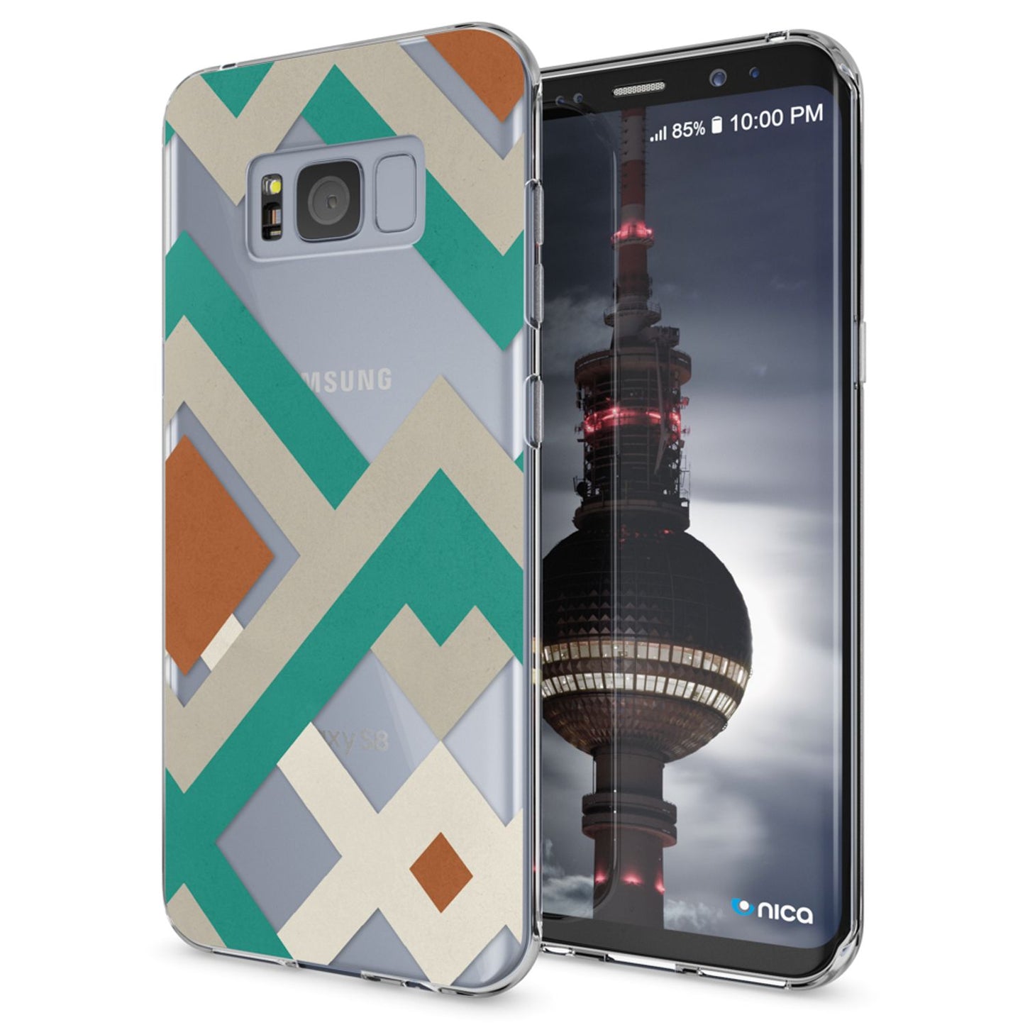 NALIA Handyhülle kompatibel mit Samsung Galaxy S8, Motiv Design Slim Silikon Case Cover, Crystal Schutzhülle Handy-Tasche Dünn, Muster Backcover Bumper Smart-Phone Hülle