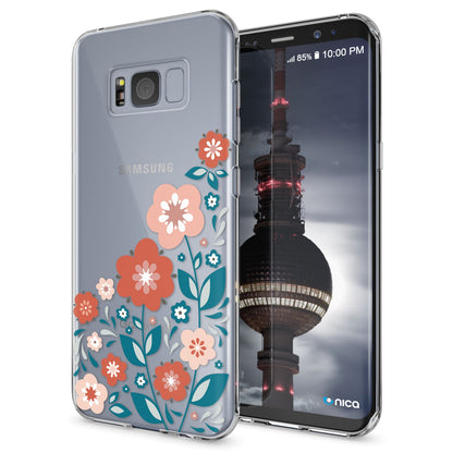NALIA Handyhülle kompatibel mit Samsung Galaxy S8, Motiv Design Slim Silikon Case Cover, Crystal Schutzhülle Handy-Tasche Dünn, Muster Backcover Bumper Smart-Phone Hülle