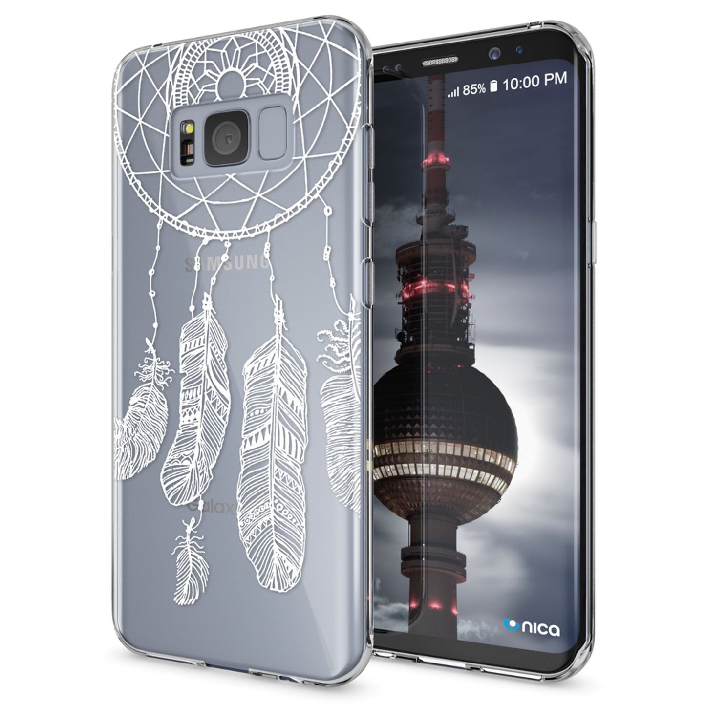NALIA Handyhülle kompatibel mit Samsung Galaxy S8, Motiv Design Slim Silikon Case Cover, Crystal Schutzhülle Handy-Tasche Dünn, Muster Backcover Bumper Smart-Phone Hülle